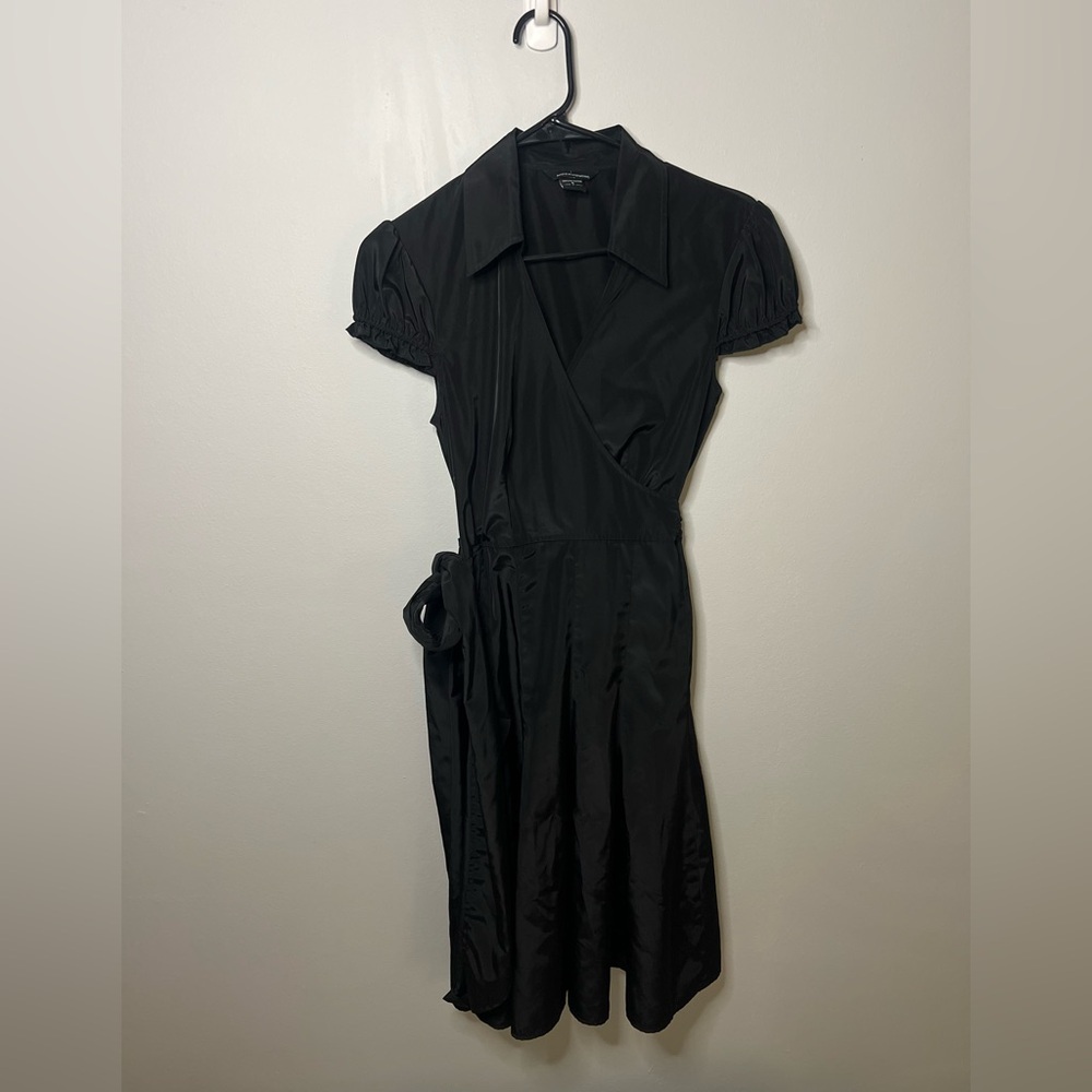 Moda international black midi size 6 dress vintage